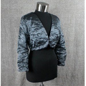 NEW! BCBG MAX AZRIA BOLERO CARDIGAN JACKET Grey Gray Silver!